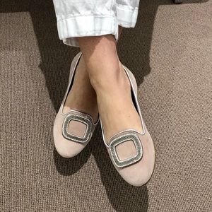 Italian suede and leather flats